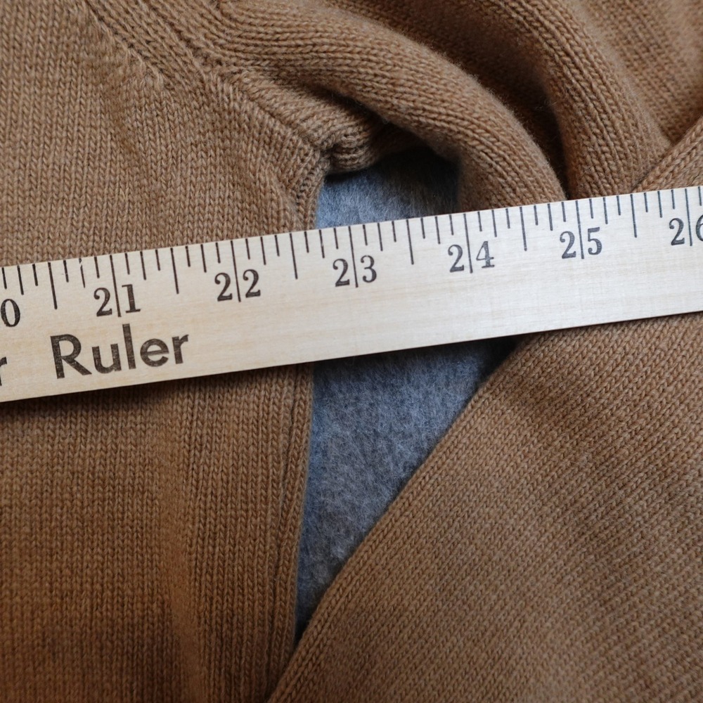 Lacoste Sweater Mens Large Tan Classic Fit Wool Crew Neck AH2916-51 Brown Luxury - Picture 8 of 10